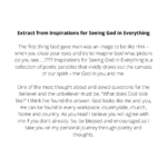 Inspirations for… Seeing God in Everything