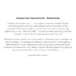 Inspirations for… Relationships